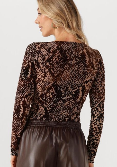 Braune ROUGE EDIT Top ROUSARI LS O NECK TOP - large