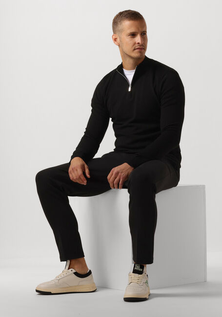 Schwarze PUREWHITE Pullover ESSENTIAL KNIT HALF ZIP LS - large