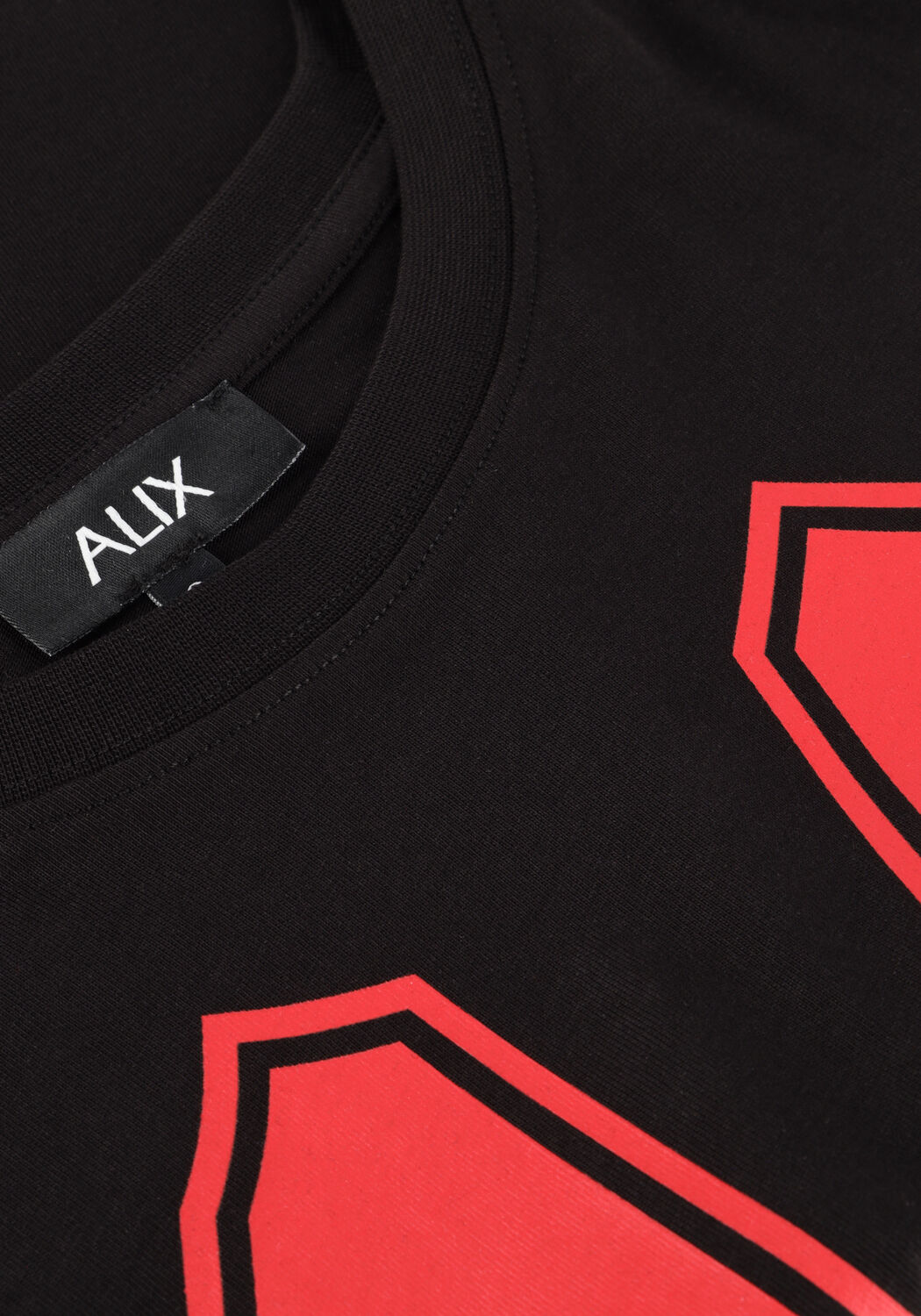 Schwarze ALIX THE LABEL T-shirt LADIES KNITTED CROPPED SPORTS - large