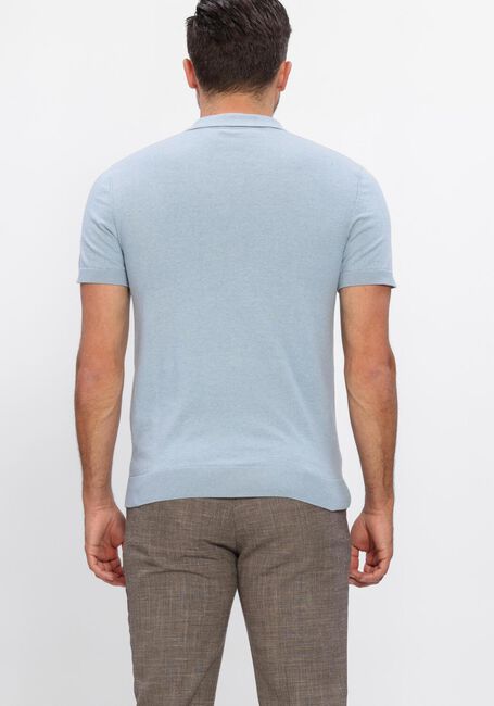 Blaue SELECTED MEN Polo-Shirt SLHBERG SS KNIT POLO NOOS - large