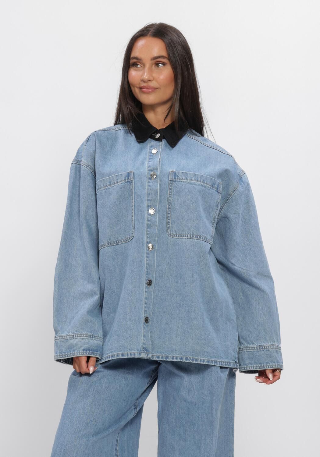 Hellblau EDITED Blusen AMBER SHIRT - large