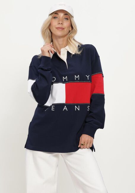 Dunkelblau TOMMY JEANS Sweatshirt TJW OVS FLAG RUGBY EXT - large