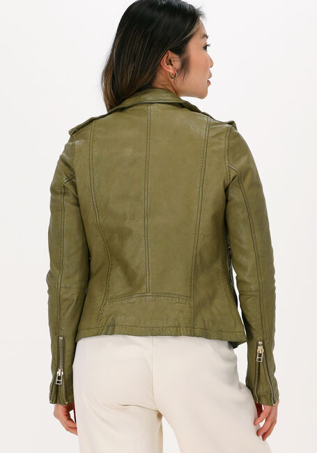 Grüne GOOSECRAFT Lederjack BIKER513 - large