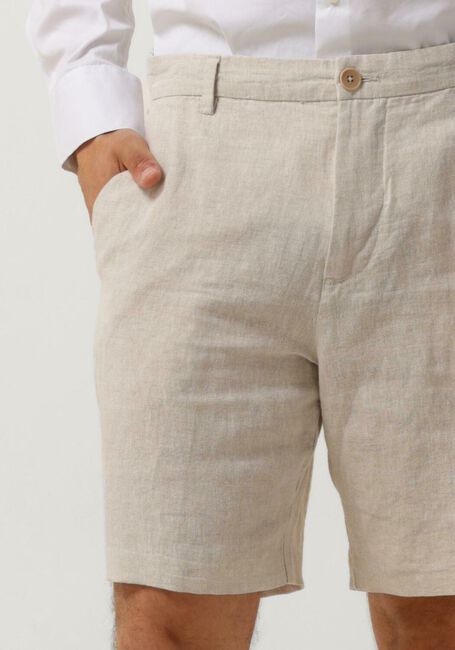 Beige SELECTED MEN Kurze Hose SLHREGULAR-MADS LINEN SHORTS NOOS - large