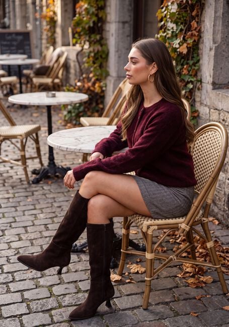 Bordeaux Y.A.S. Strickjacke YASJOHI LS WOOL BLEND CARDIGAN - large