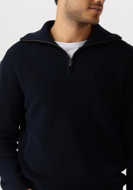 Dunkelblau PURE PATH Pullover LOOSE FIT KNITWEAR HALFZIP818 - large