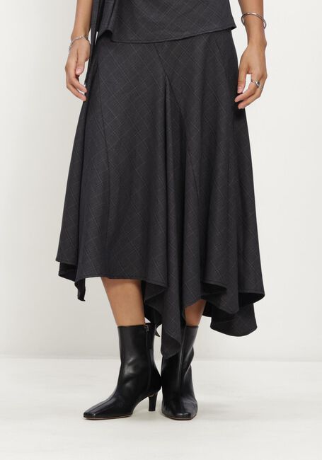 Dunkelgrau CO'COUTURE Midirock ELORACC CHECK ASYM SKIRT - large
