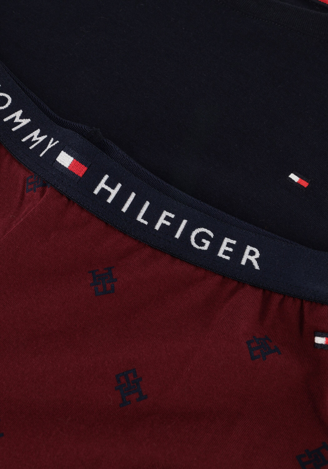 Blaue TOMMY HILFIGER UNDERWEAR Pyjamas LS JERSEY SET PRINT - large