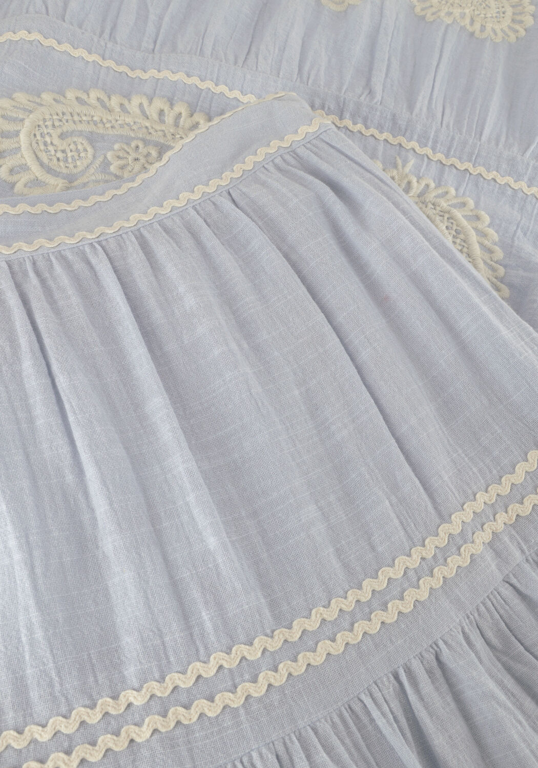 Hellblau ANTIK BATIK Maxirock RONY SKIRT - large