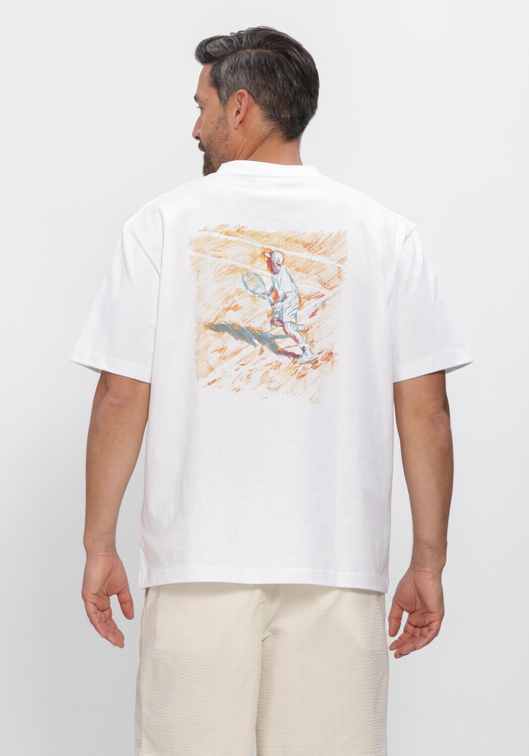 Wei&szlig;e LACOSTE T-shirt RELAXED FIT PRINTED HEAVY COTTON T-SHIRT - large