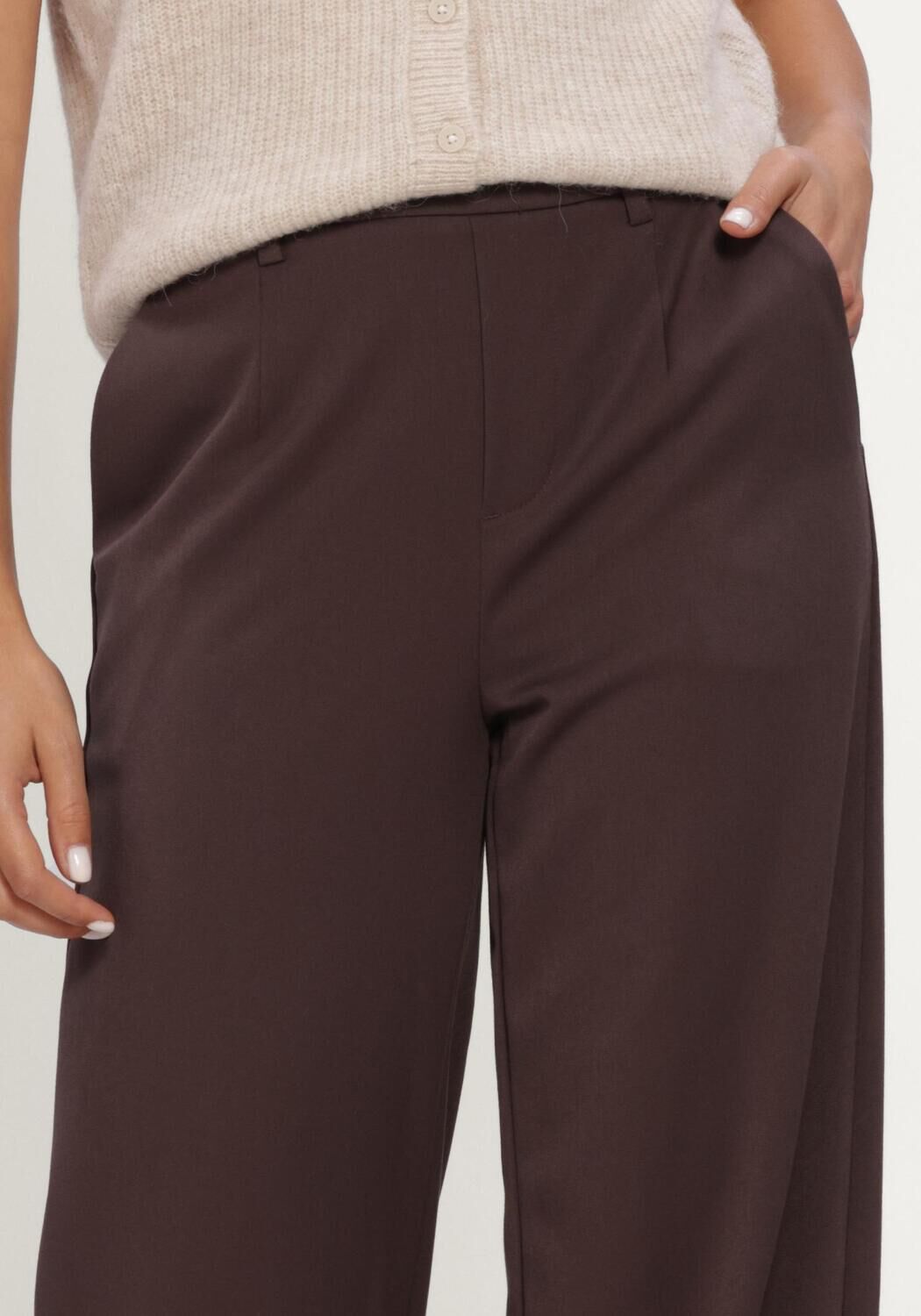Braune OBJECT Weite Hose OBJLISA WIDE PANT TALL - large