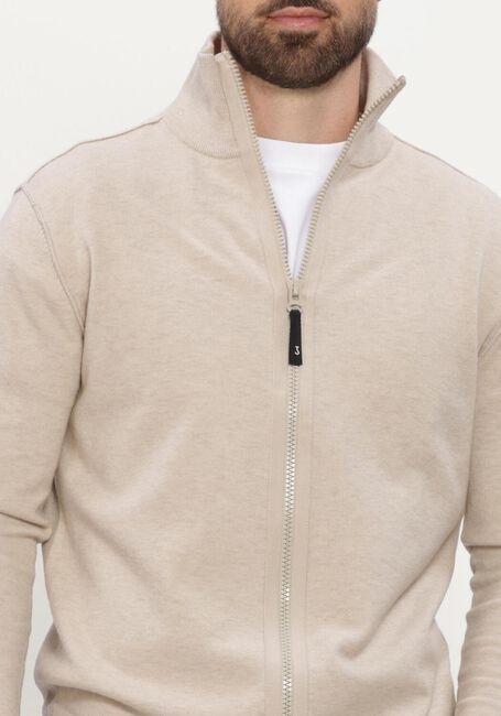 Beige BUTCHER OF BLUE Rollkragenpullover CLIFDEN FULL ZIP - large