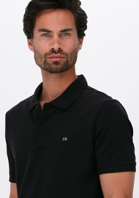 Schwarze CALVIN KLEIN Polo-Shirt STRETCH PIQUE SLIM POLO - large