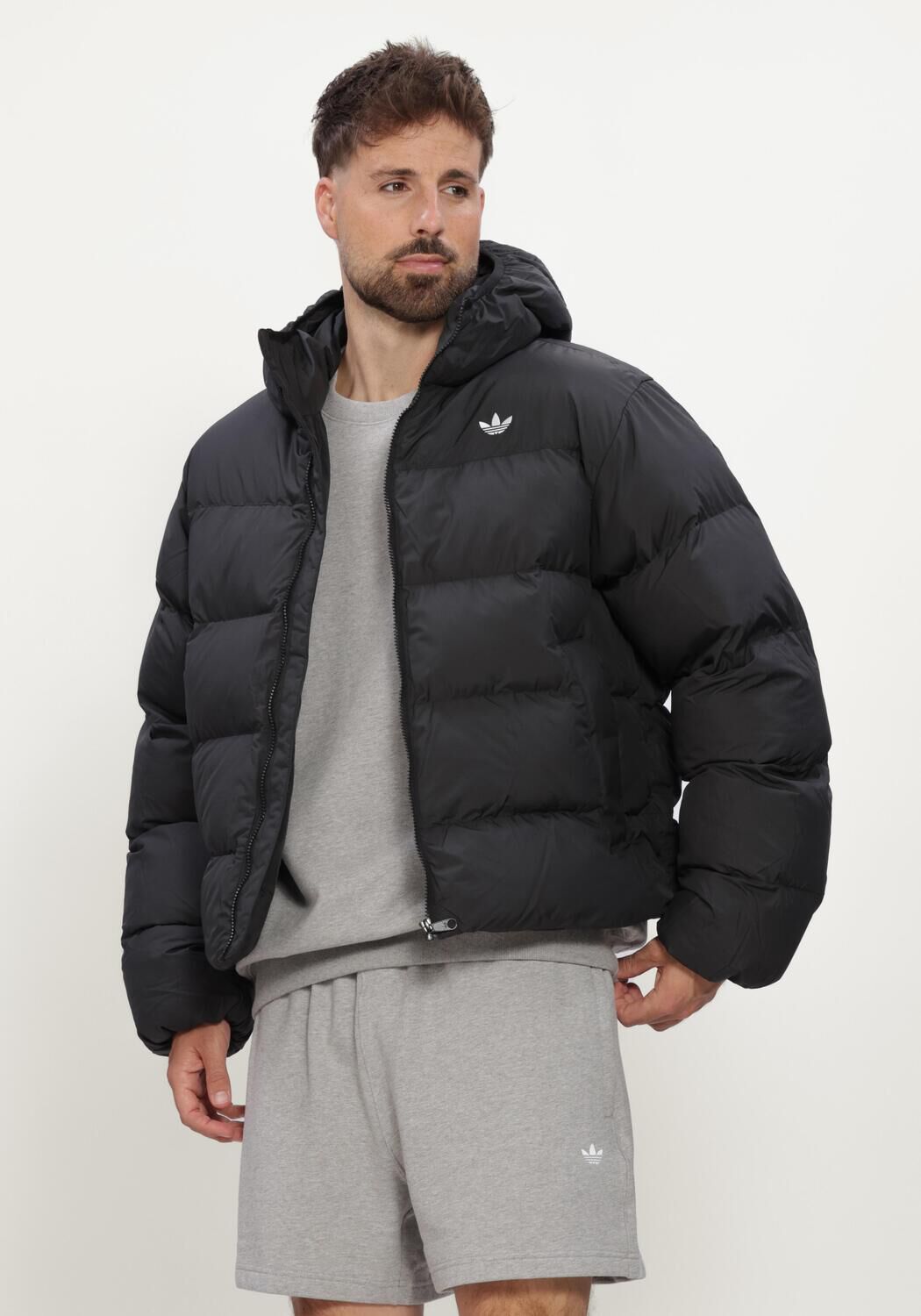 Schwarze ADIDAS Wattierte Jack REGEN JKT - large