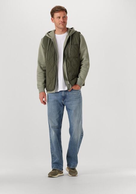 Grüne TOMMY JEANS Strickjacke TJM REG S FLAG ZIP THRU EXT - large