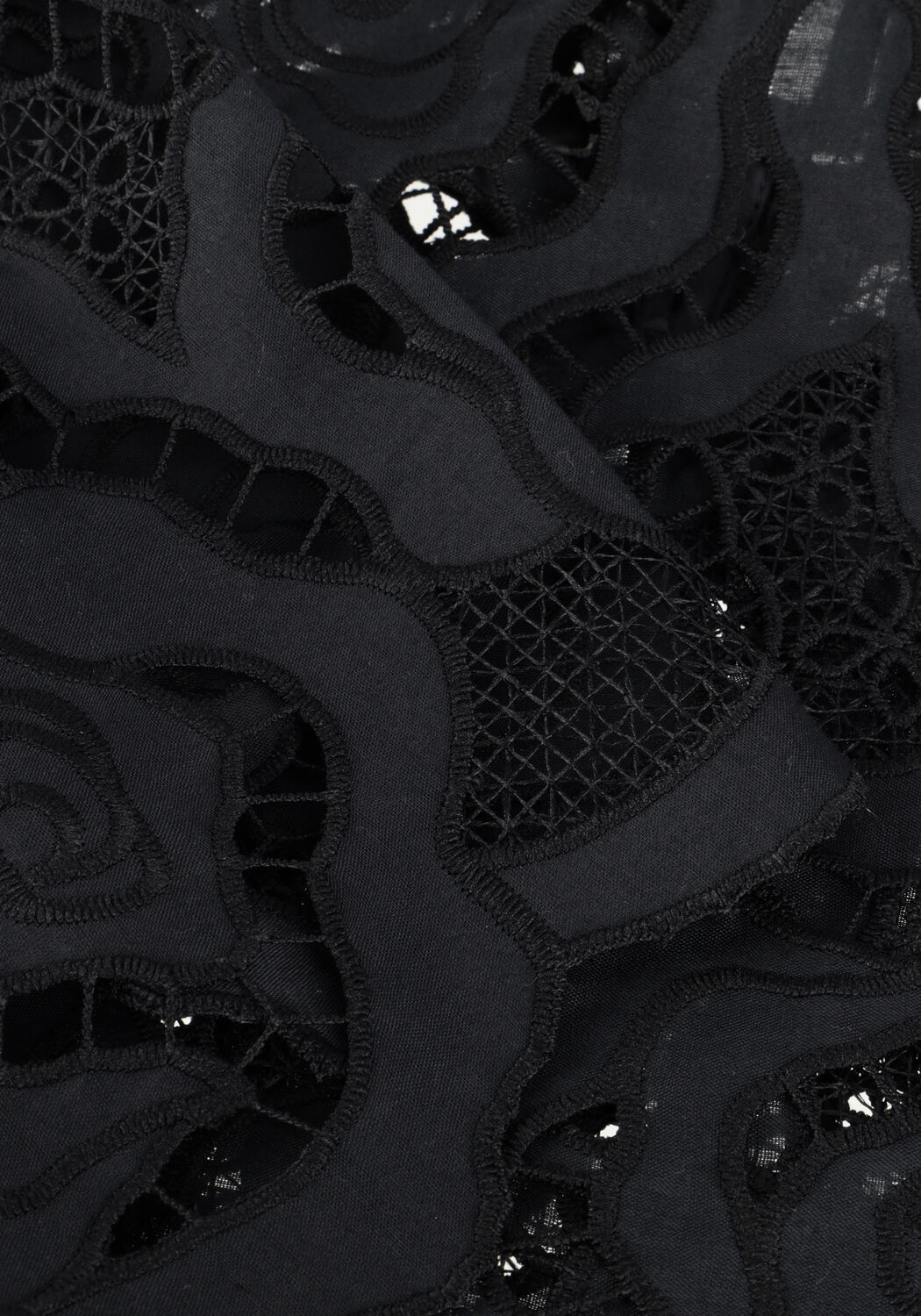 Schwarze NEO NOIR Top TRISHA BIG LACE BLOUSE - large