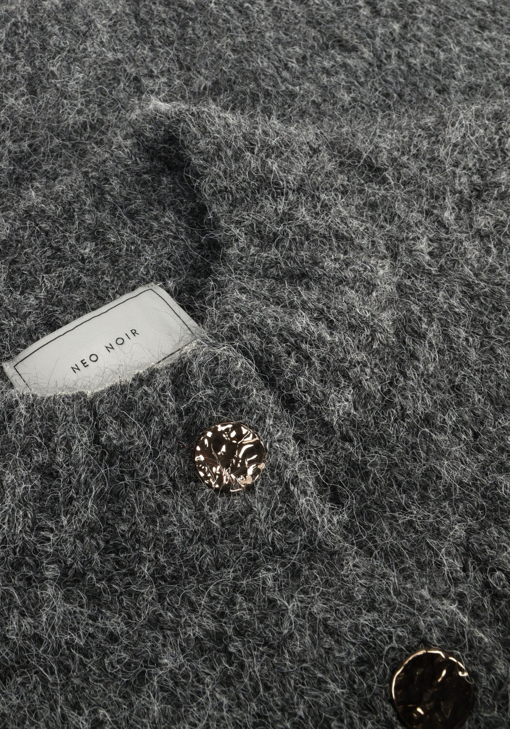 Dunkelgrau NEO NOIR Pullover BENUTA FLUFFY KNIT CARDIGAN - large