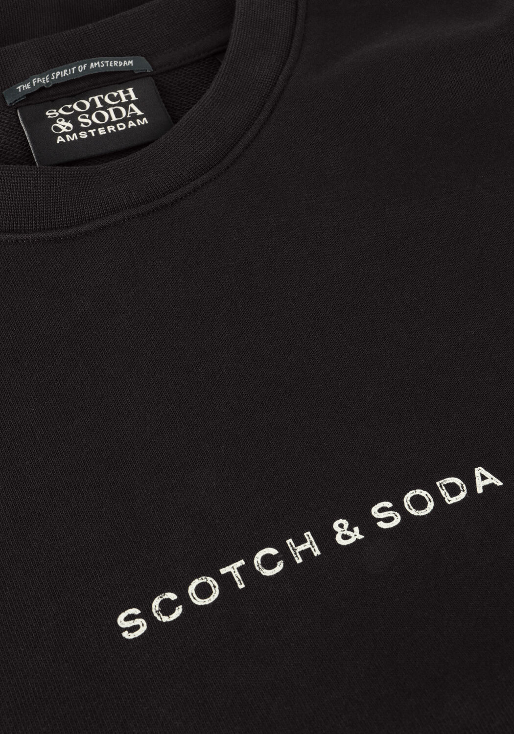 Schwarze SCOTCH & SODA Sweatshirt LOGO FRONT CHEST SWEATSHIRT - large