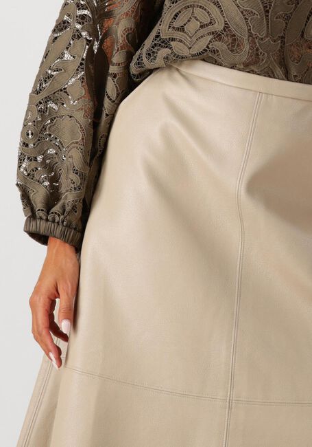 Beige SUMMUM Midirock SKIRT FAUX LEATHER - large