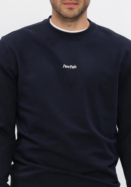 Dunkelblau PURE PATH Sweatshirt TRIO OF FLOWERS CREWNECK - large