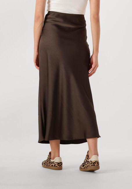 Braune NEO NOIR Maxirock VICKY HEAVY SATEEN SKIRT - large