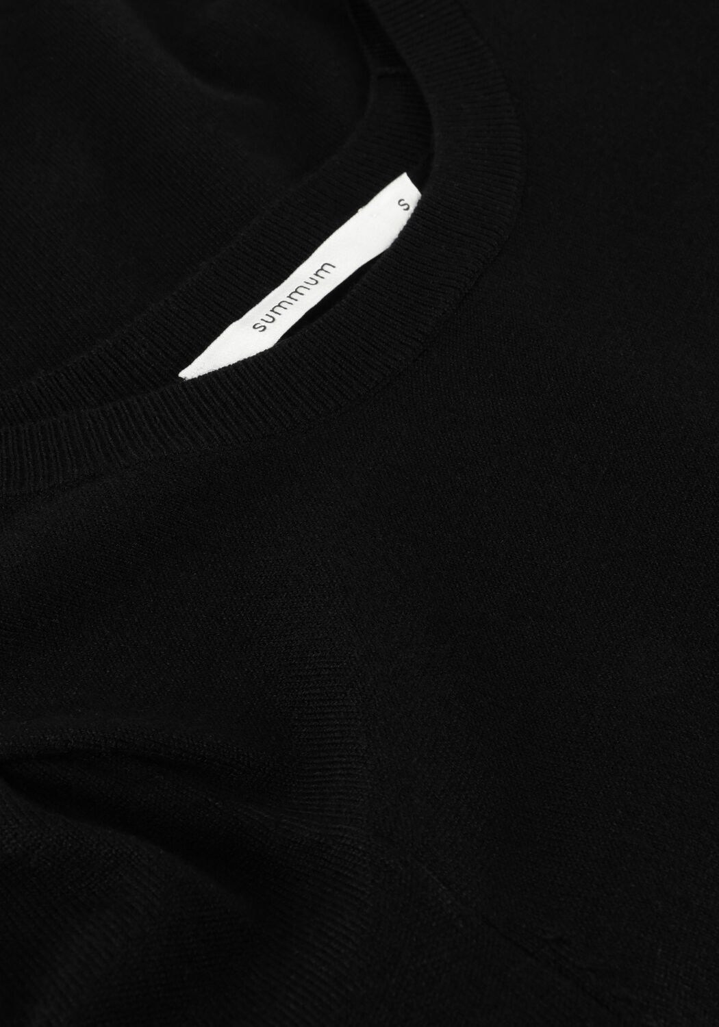Schwarze SUMMUM Top SHORT SLEEVE SWEATER - large