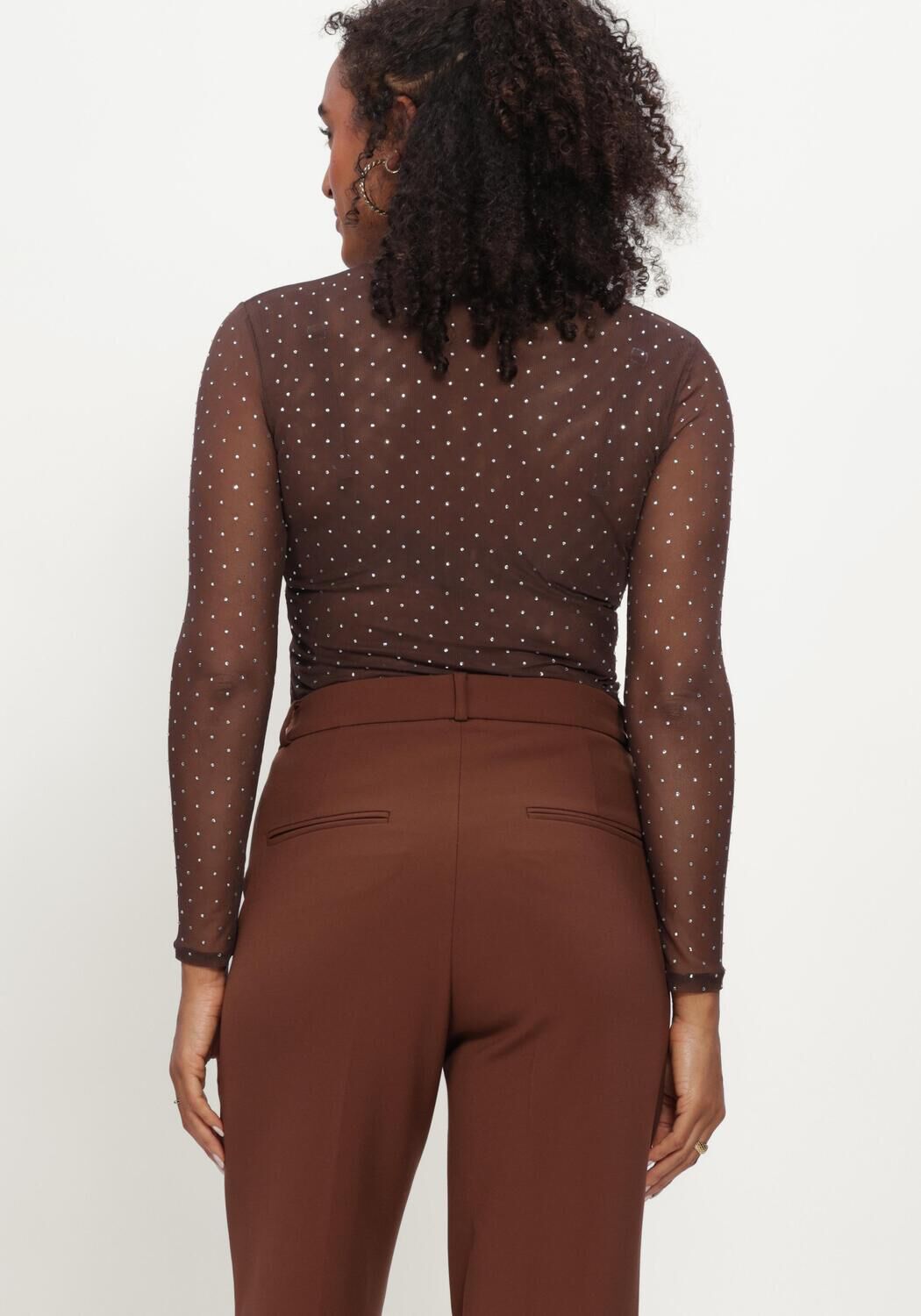 Braune STUDIO AR Top INES GLITTER MESH - large