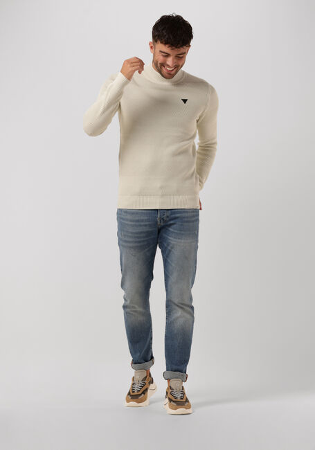 Nicht-gerade weiss PUREWHITE Pullover JAQUARD MOCKNECK WITH TRIANGLE BADGE ON CHEST - large