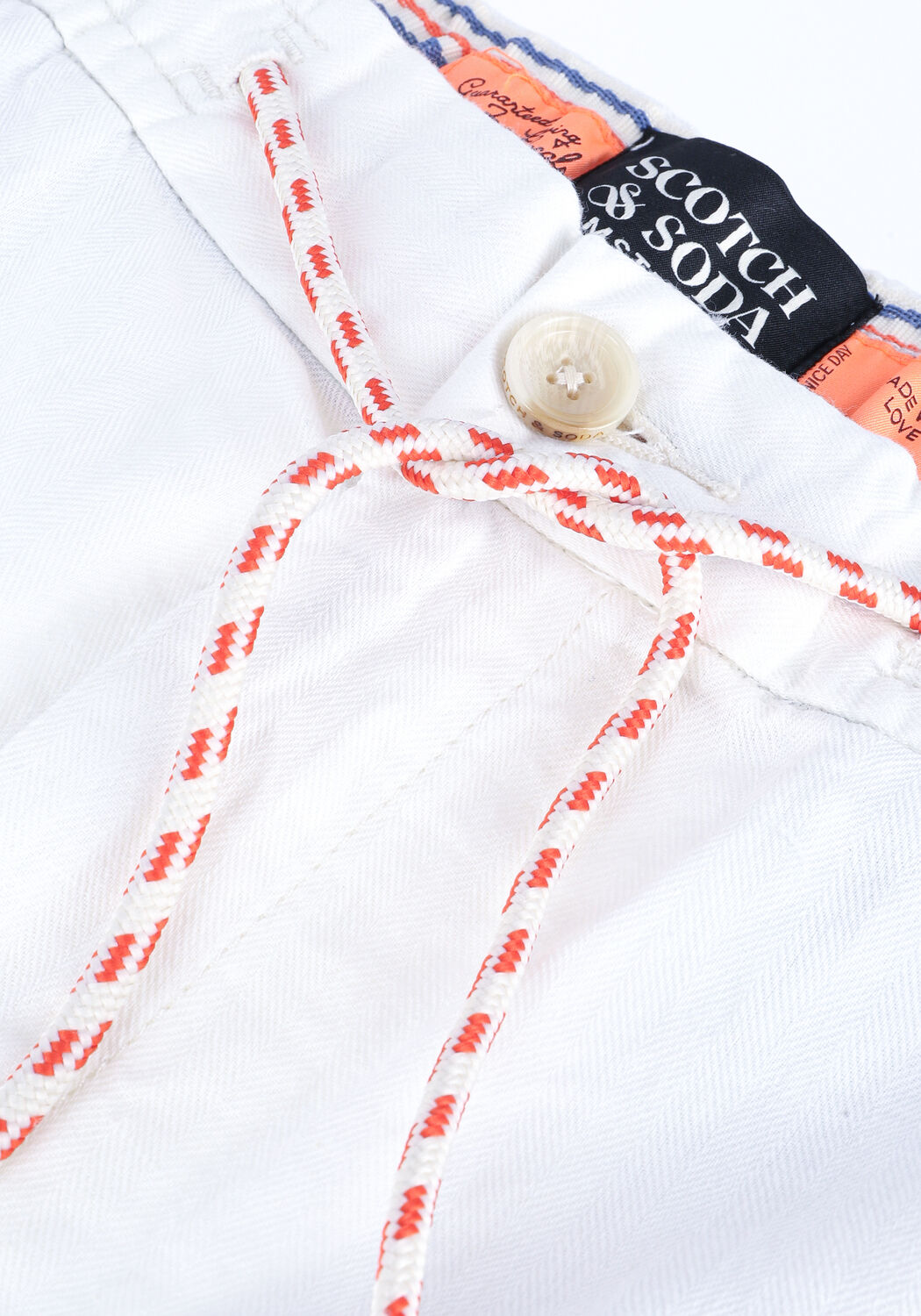 Nicht-gerade weiss SCOTCH & SODA Kurze Hose FAVE LINEN-BLEND BEACH SHORT - large