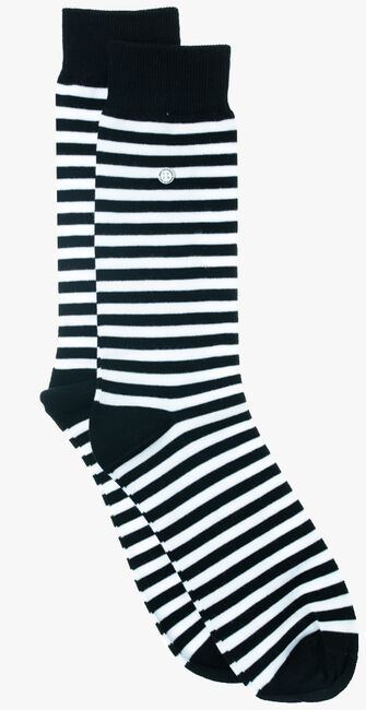 Schwarze ALFREDO GONZALES Socken STRIPES BLACK WHITE - large