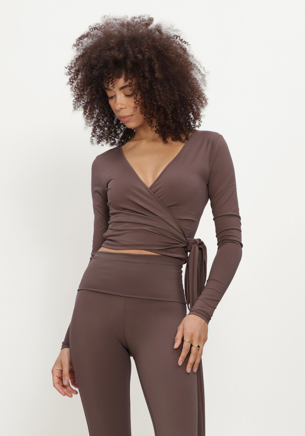 Braune THE LOLA CLUB Top BRUNA WRAP TOP - large