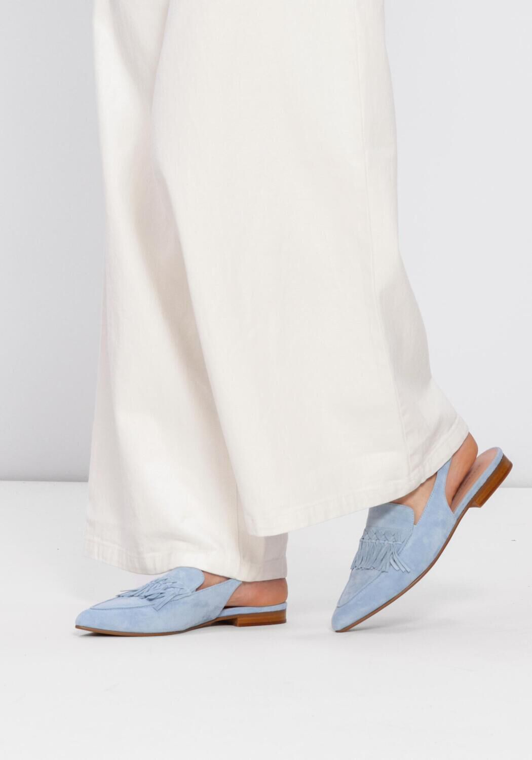 Blaue STEFANO LAURAN Slingbacks E2575 - large