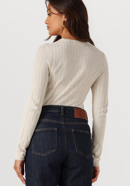 Creme SELECTED WOMEN Pullover SLFNAJA TIGHT LS KNIT O-NECK - large