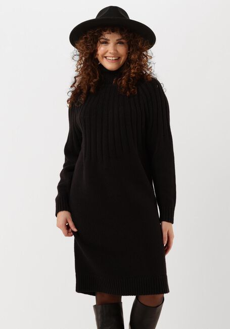 Schwarze SELECTED FEMME Midikleid NIMA LS KNIT DRESS CAMP - large