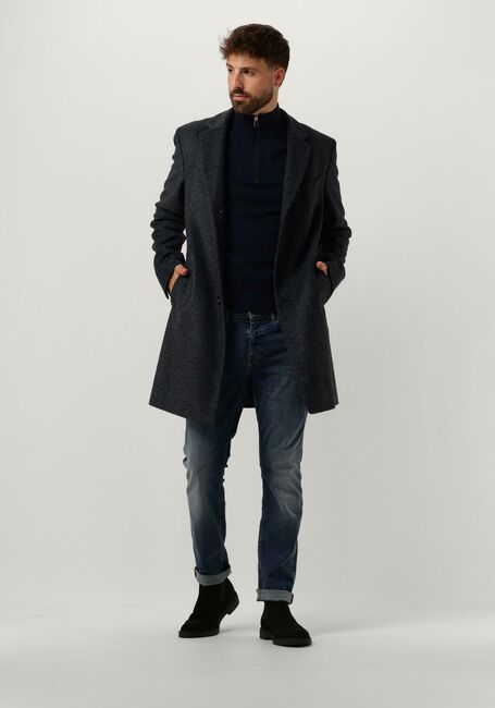 Dunkelblau PS PAUL SMITH Pullover MENS SWEATER ZIP NECK ZEB BAD - large