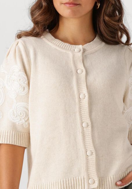 Ecru OBJECT Pullover OBJJANE 2/4 RE KNIT CARDIGAN - large