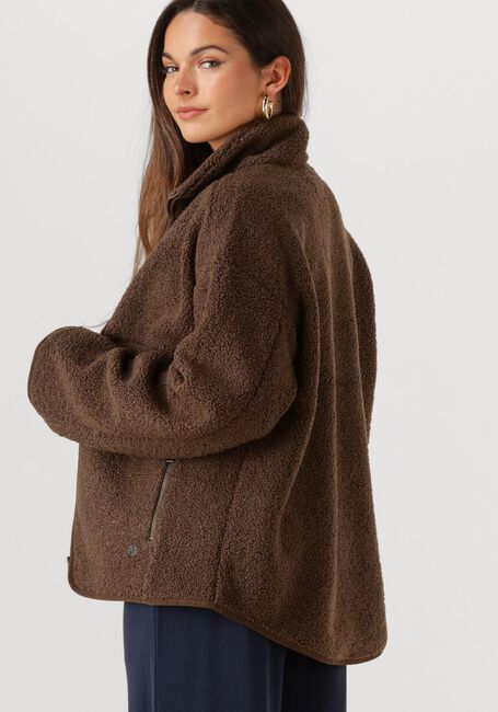 Braune MSCH COPENHAGEN Teddy-Jacke MSCHLETHA JACKET - large