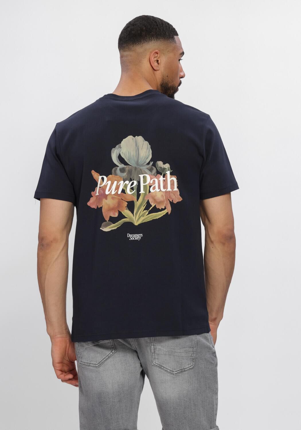 Dunkelblau PURE PATH T-shirt TRIO OF FLOWERS T-SHIRT - large
