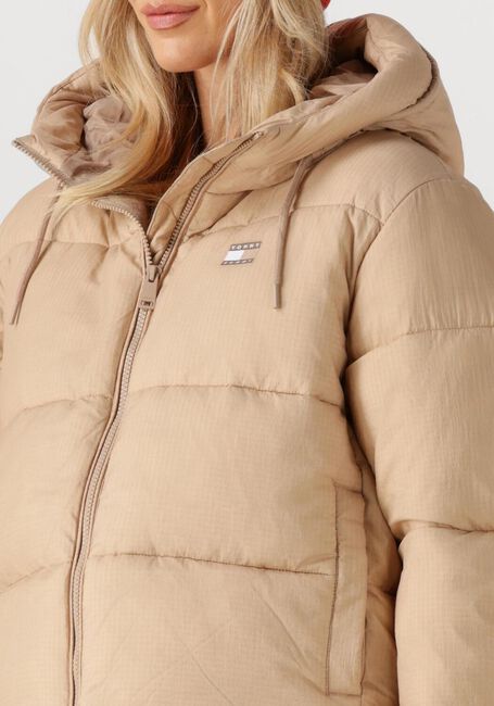 Sand TOMMY JEANS Wattierte Jack TJW HOODED PUFFER JACKET - large