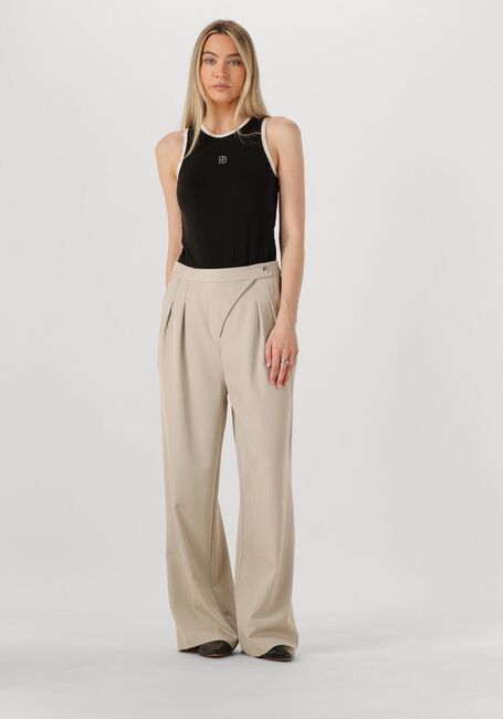 Beige NEO NOIR Weite Hose ZALKA EYELET PANTS - large