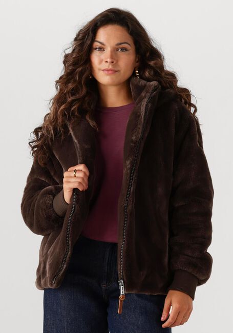 Braune MOSCOW Fake-Fur-Jack 08-08-EVELYN-3 - large