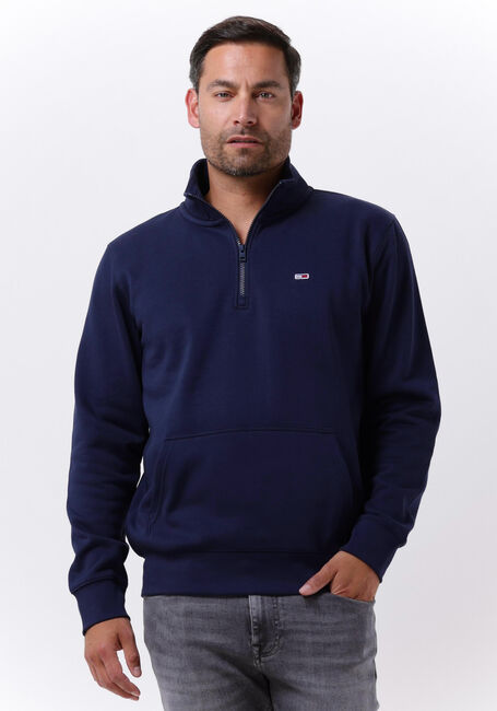 Dunkelblau TOMMY JEANS Strickjacke TJM REGULAR FLEECE MOCK NECK - large