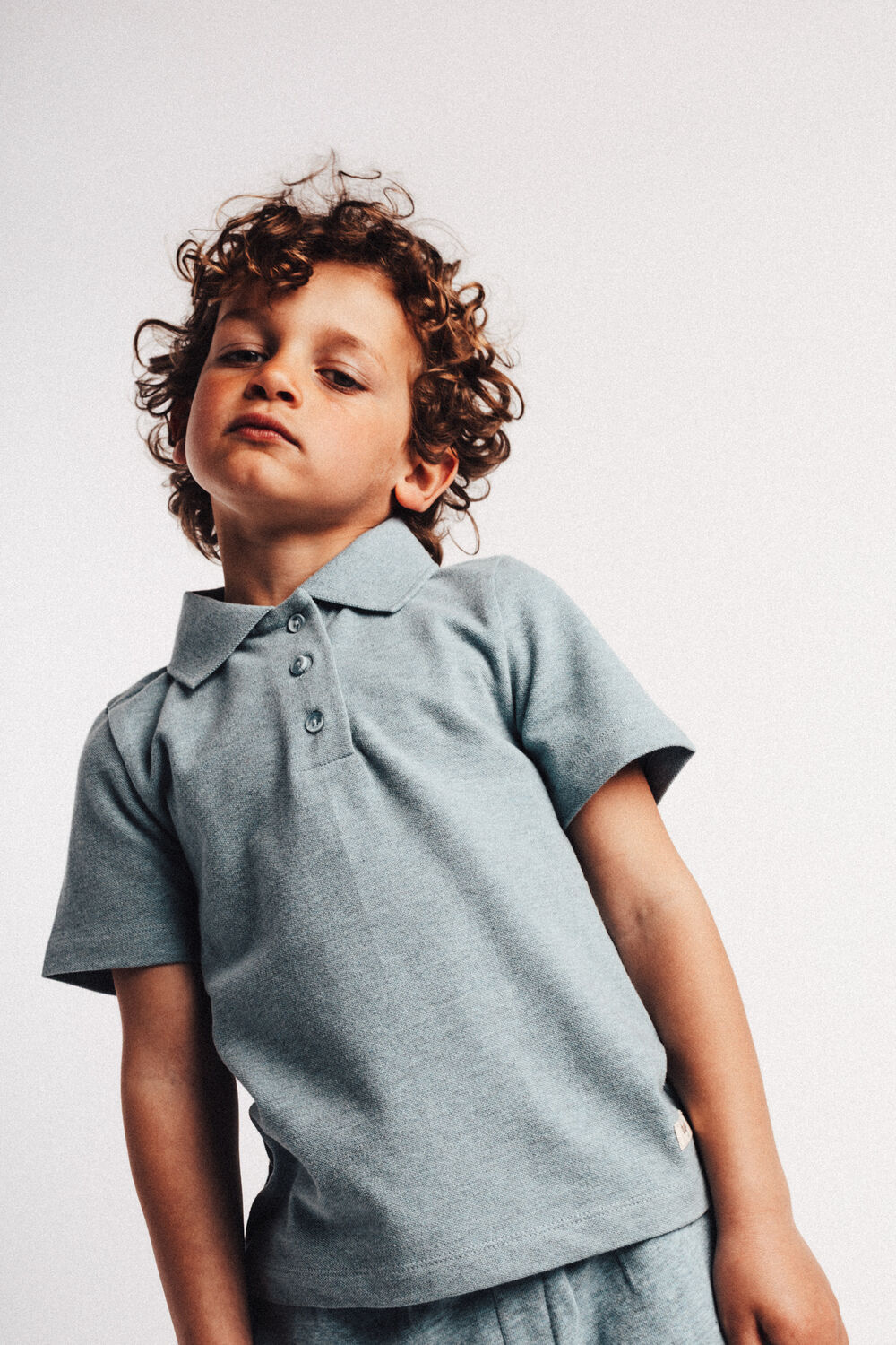 Blaue BAJE STUDIO Polo-Shirt GIJON - large