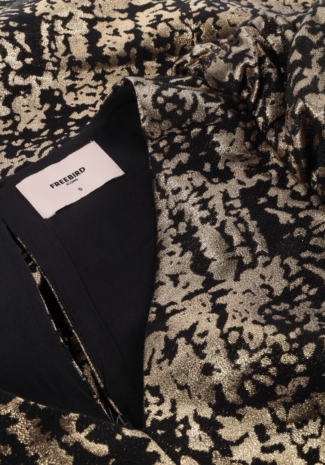 Goldfarbene FREEBIRD Minikleid DEANNA - large