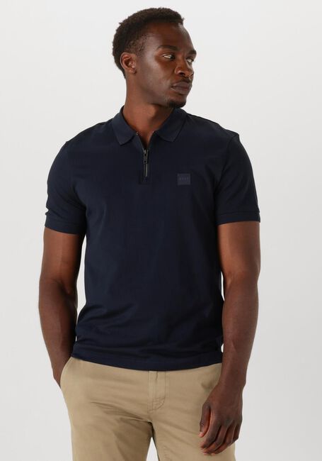 Dunkelblau BOSS ORANGE Polo-Shirt PASSERZIP - large