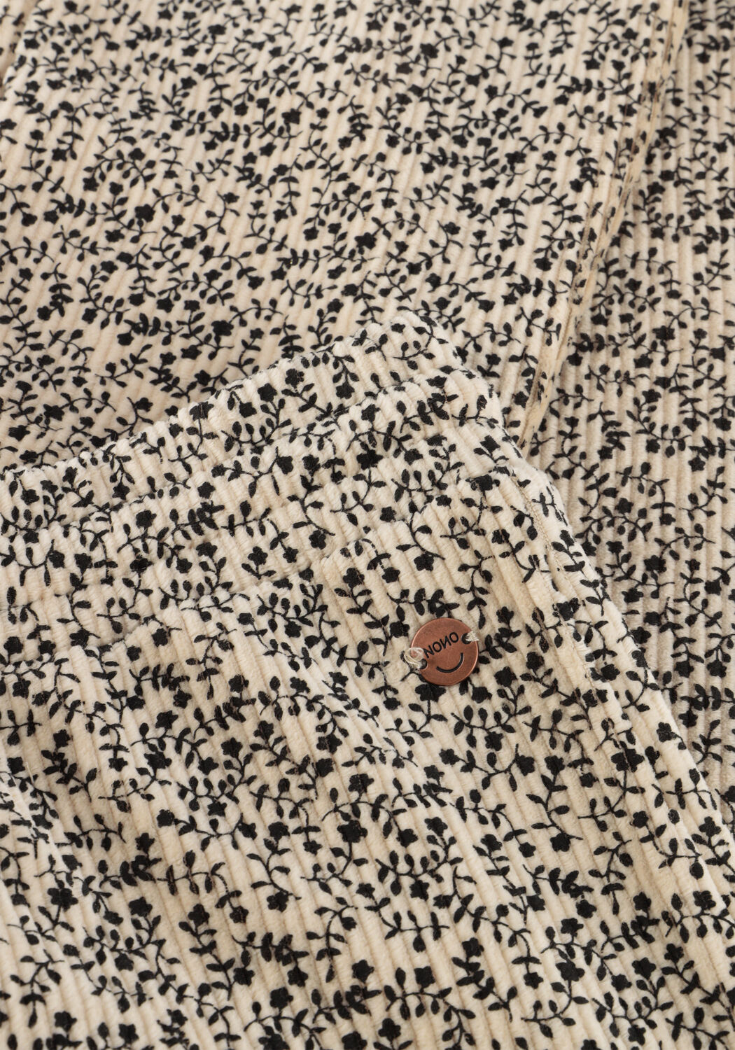 Creme NONO Schlaghose SADY RIB JERSEY FLARED PANTS - large