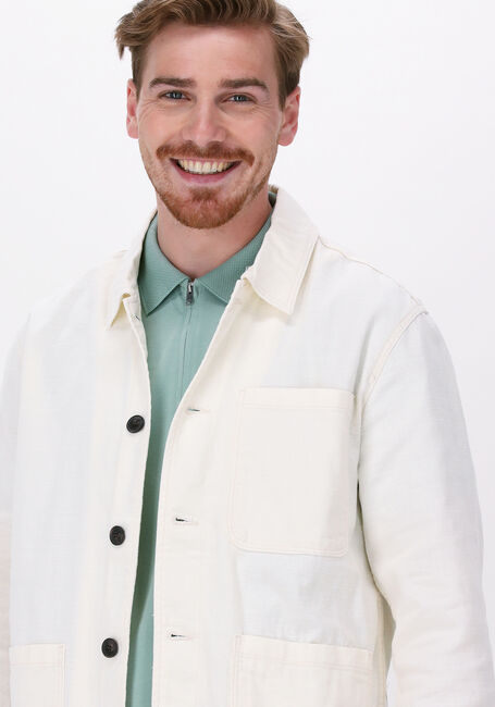 Ecru SELECTED HOMME Overshirt SLHMOLTON JACKET - large