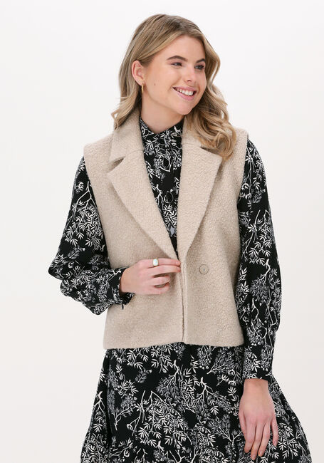 Beige JUST FEMALE Gilet BOX VEST - large