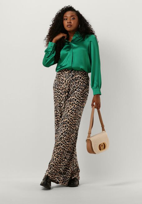 Grüne OBJECT Blusen OBJSATEEN L/S SHIRT - large