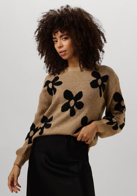 Beige YDENCE Pullover KNITTED SWEATER DAISIE - large